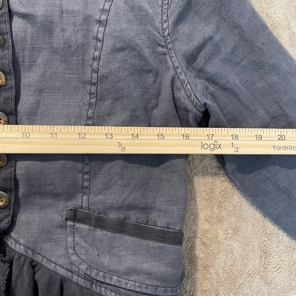 Sundance Laurel Legends Military Navy Blue Jacket 92666 Size PS Petite Small Lin - Picture 9 of 10